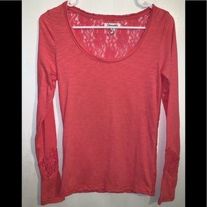 Aeropostale Lace embellished long sleeve tshirt